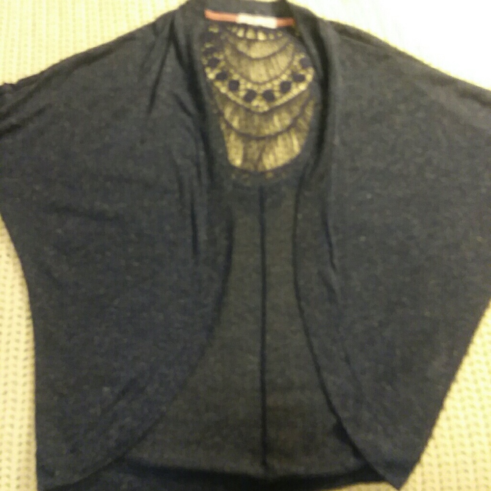 Winged arm cardigan